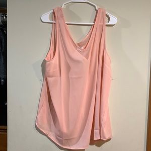 Pink v neck tank top